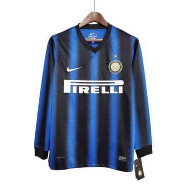 Camisa Manga Longa Inter de Milão I 10/11 Nike - Azul e Preto