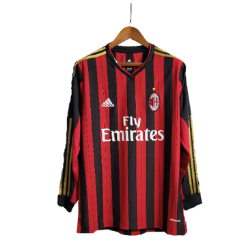 Camisa I Adidas Milan 2013/14 - Retrô Manga Longa- Vermelho